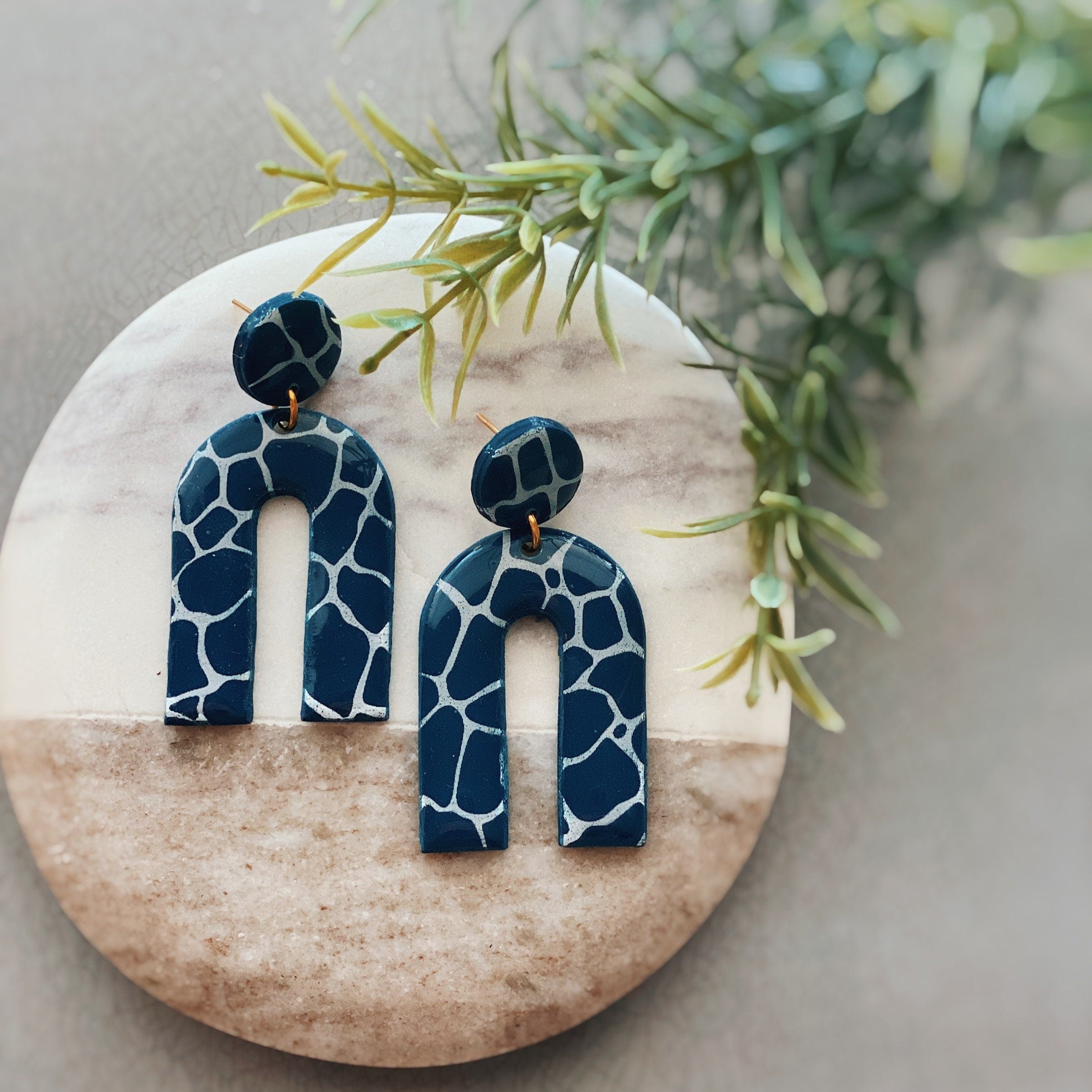 Clay Earrings • Handmade • Funky Giraffe