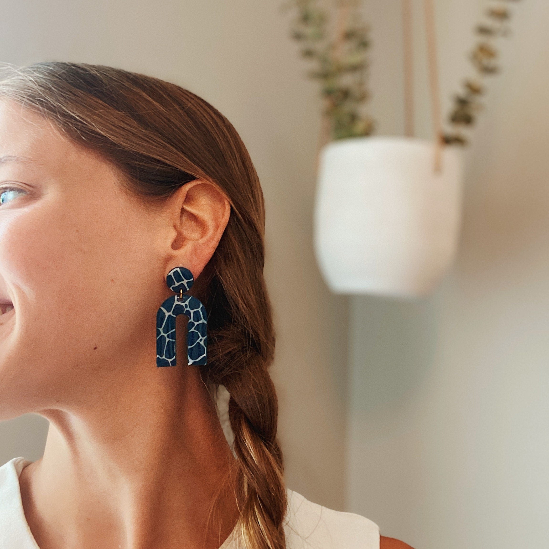 Clay Earrings • Handmade • Funky Giraffe