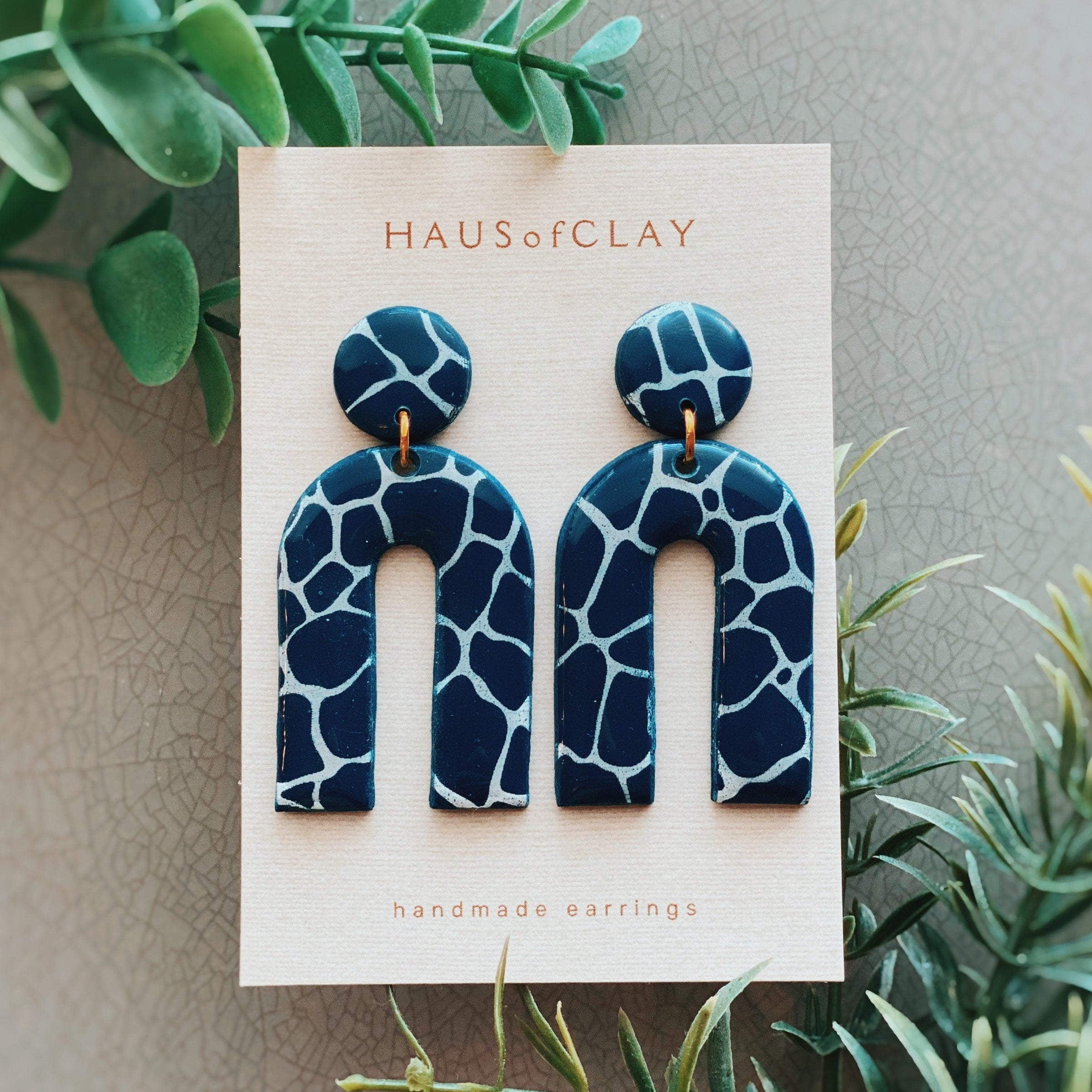 Clay Earrings • Handmade • Funky Giraffe