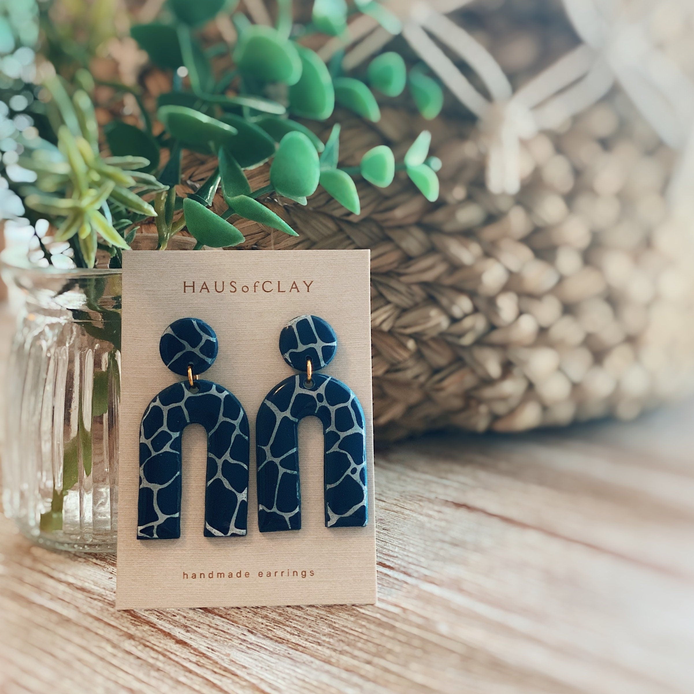 Clay Earrings • Handmade • Funky Giraffe