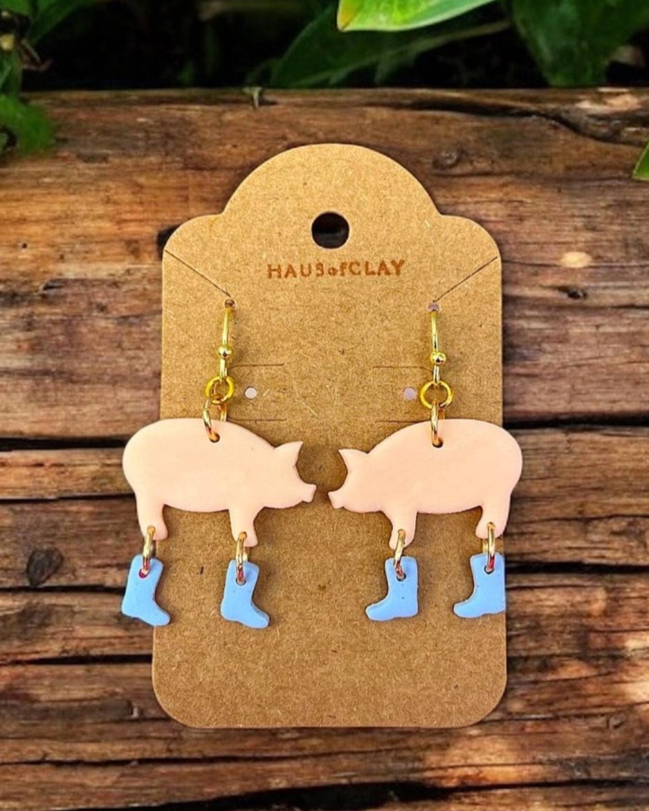 Clay Earrings • Handmade • Boot Farm